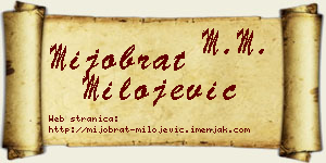 Mijobrat Milojević vizit kartica